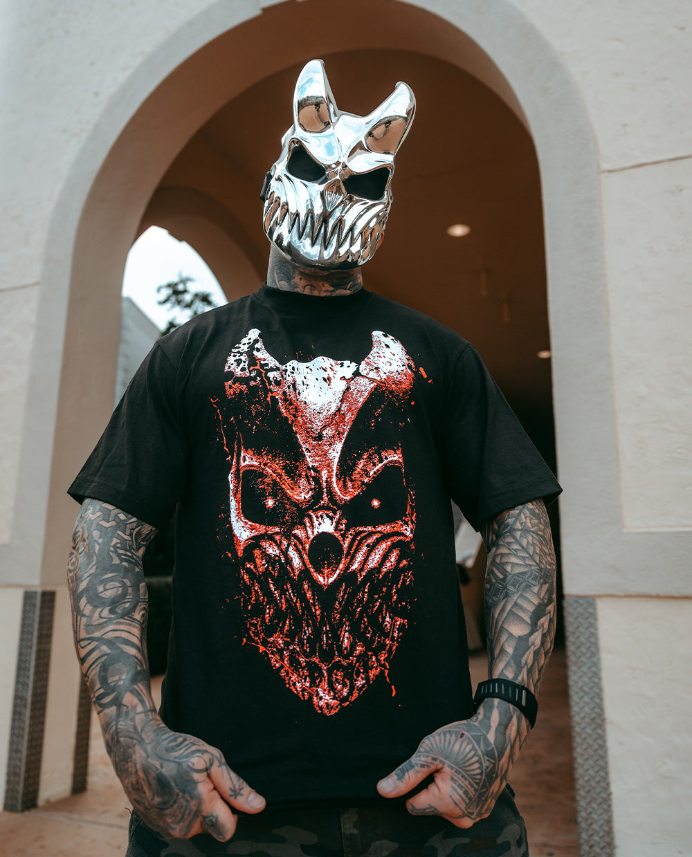 Blood Mask Tee - Black