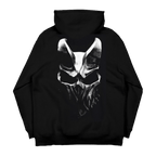 Red Logo Mask Hoodie - Black