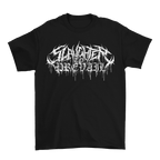 White Logo Mask T-Shirt - Black