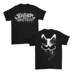 White Logo Mask T-Shirt - Black