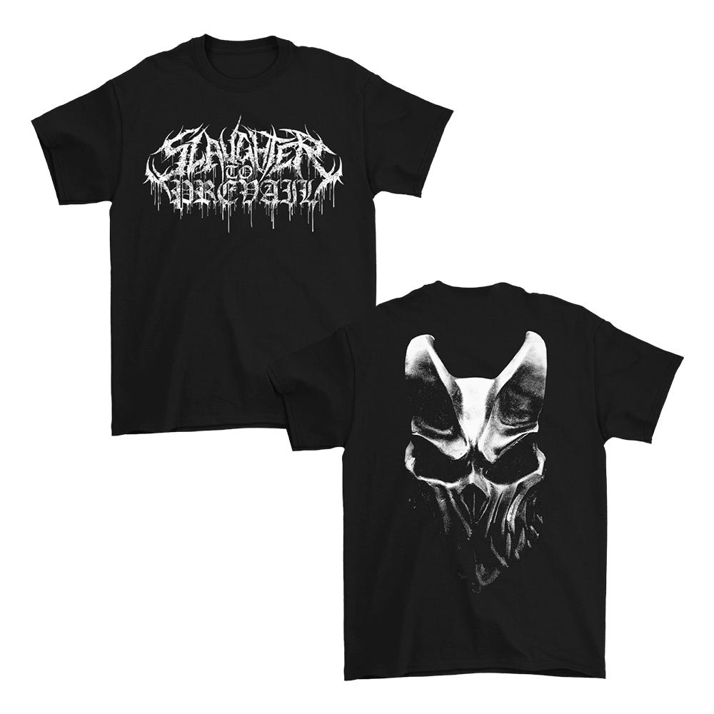 White Logo Mask T-Shirt - Black