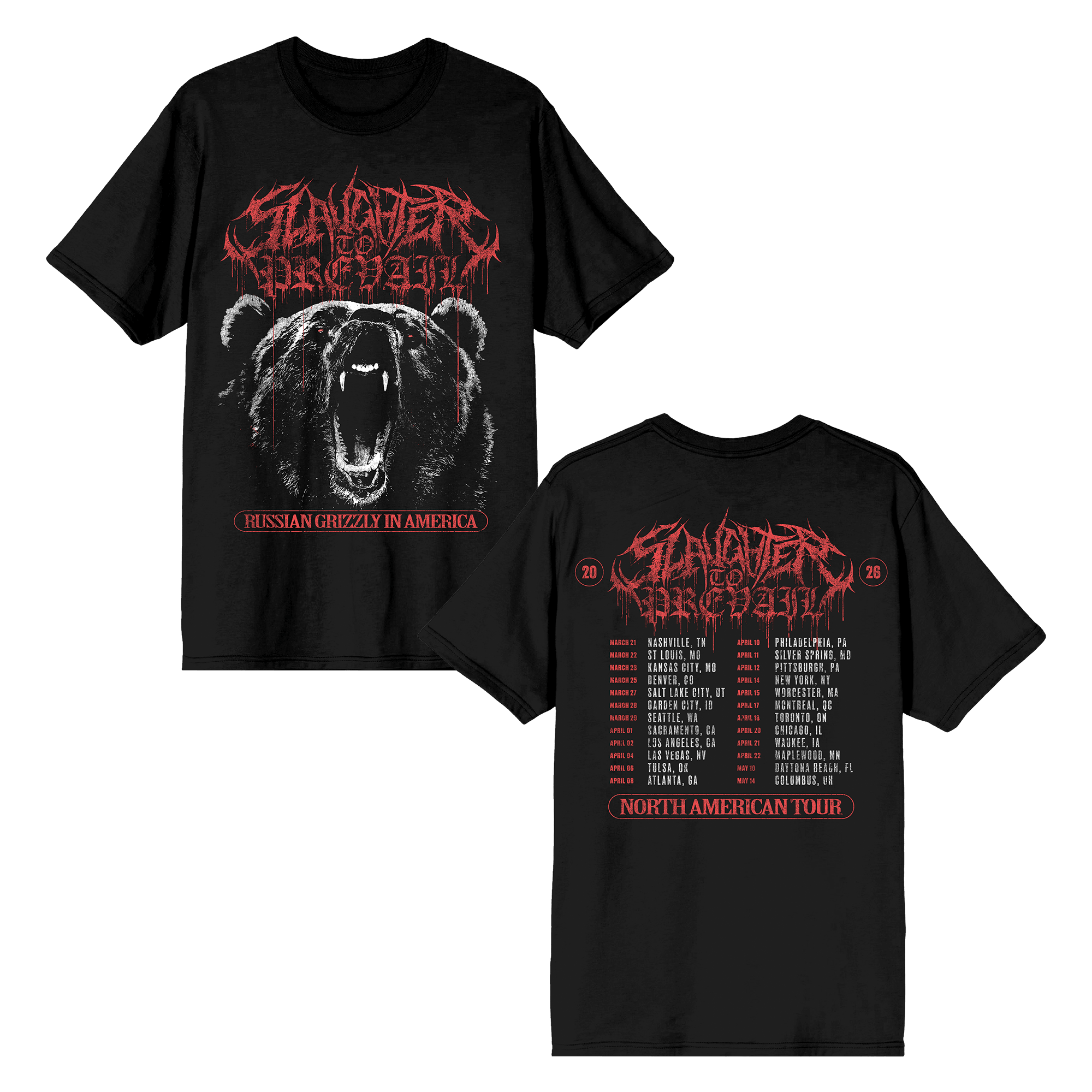 USA Grizzly Tour Tee - Black