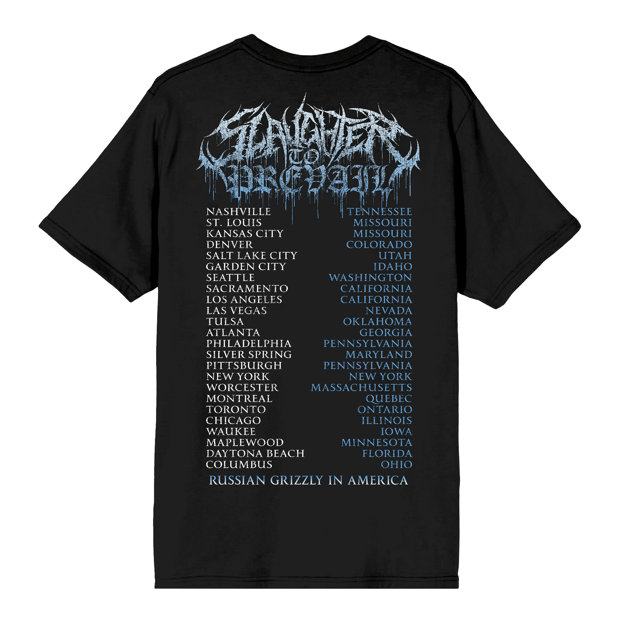 Grizzly in America Tour Tee - Black
